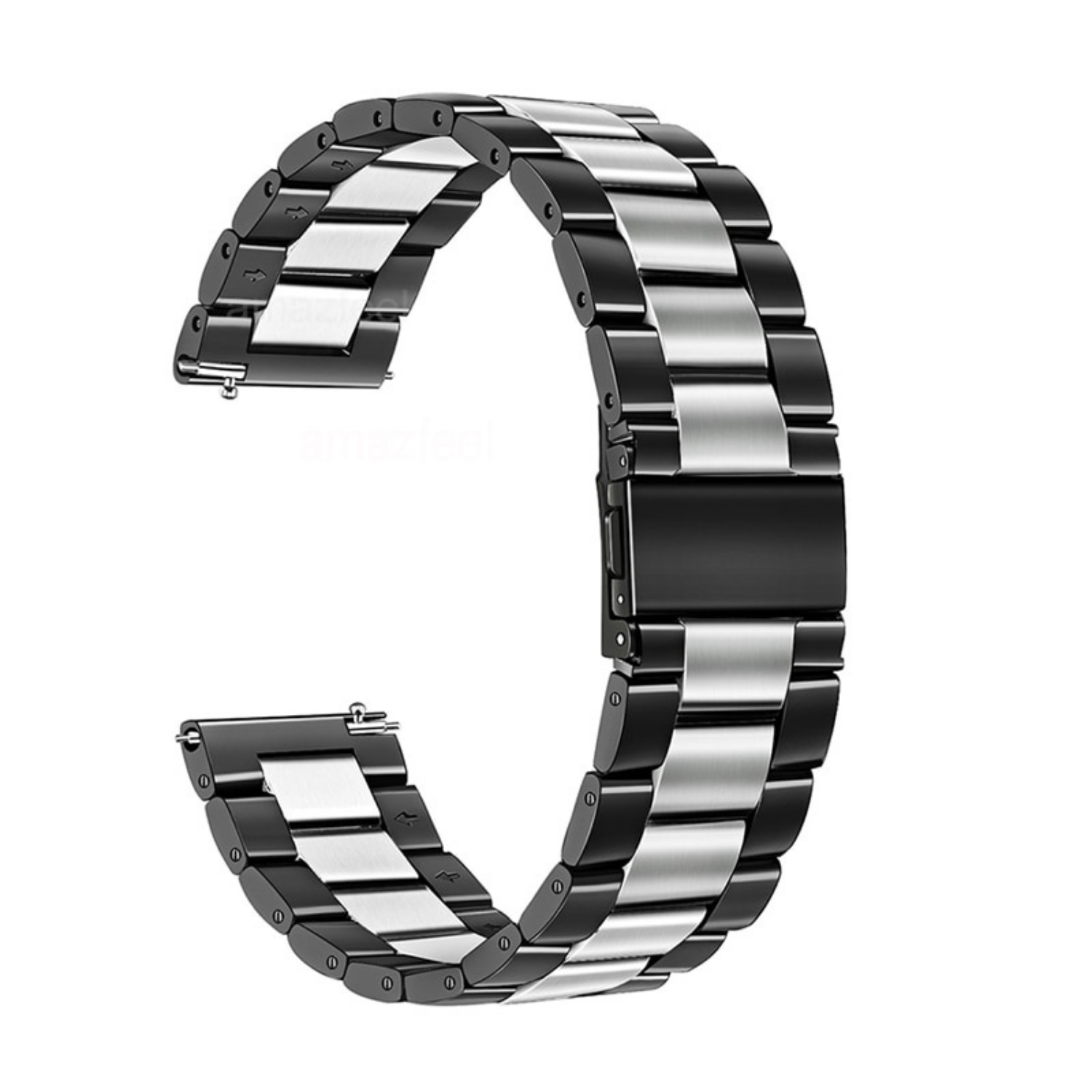 Bracelet acier noir/argenté